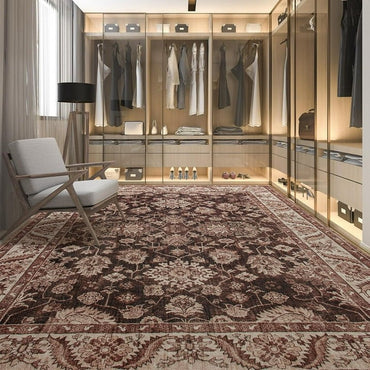 New Vintage Floral Rugs Soft Accent Large Area Rug Fluffy Carpet for Bedroom Living Room Home Decor Floor Mat