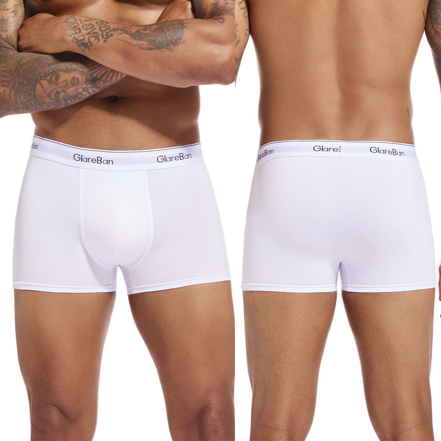 6pcs Pack Brand White 2024 Men Panties Polyester Underwear Male Brand Boxer And Underpants For Homme Luxury Set Shorts Box Slip