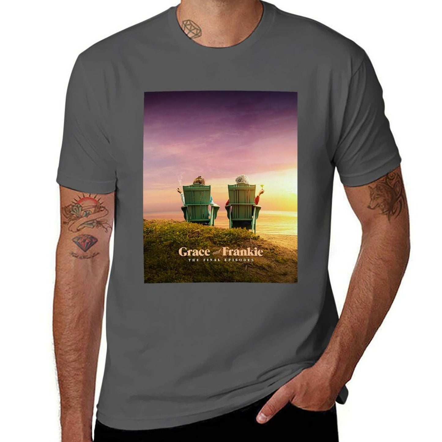 Grace and Frankie The Final Episodes [Promo] T-Shirt black cotton t-shirt plain for man package cotton t shirt man T-Shirt