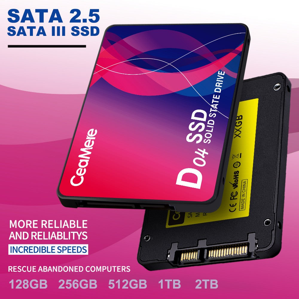 CeaMere 10 PEÇAS SSD480GB 512GB 2.5 1TB 120GB 240GB 256GB Disco Rígido de Estado Sólido para Computador Interno Grátis
