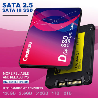 CeaMere 10 PEÇAS SSD480GB 512GB 2.5 1TB 120GB 240GB 256GB Disco Rígido de Estado Sólido para Computador Interno Grátis