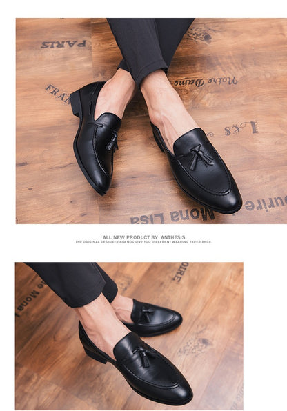 Social Shoe Male High Quality Formal Leather Shoes Men Casual Tassels Business Loafers For Man Dress Shoes Comfortable