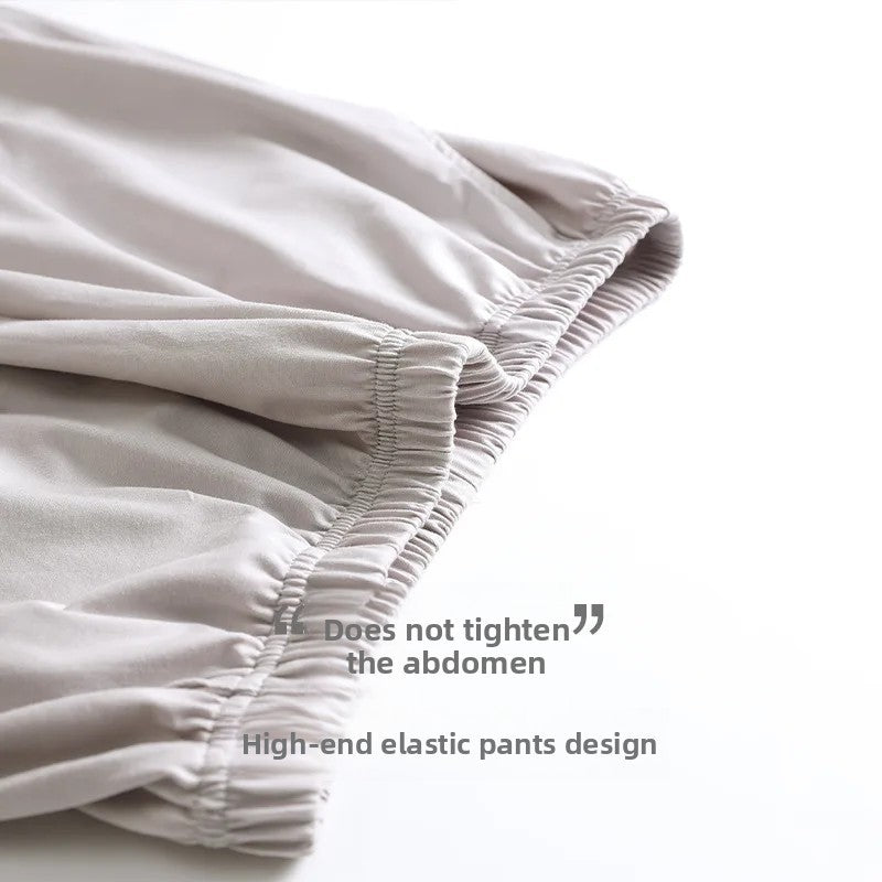 Men's Modal Sleepwear Loose Fit Casual Thin Home Pants Spring Autumn Summer Comfortable Lightweight Men's Drawstring Sweatpants