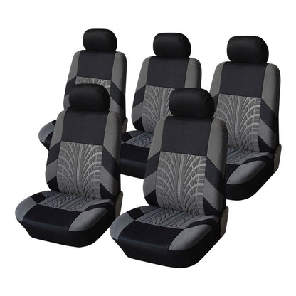 5 peças Capas de Assento Automotivo Conjunto Universal para a Maioria dos Carros Capas com Detalhe de Bordado de Pneu Estilização Protetor de Assento Automotivo