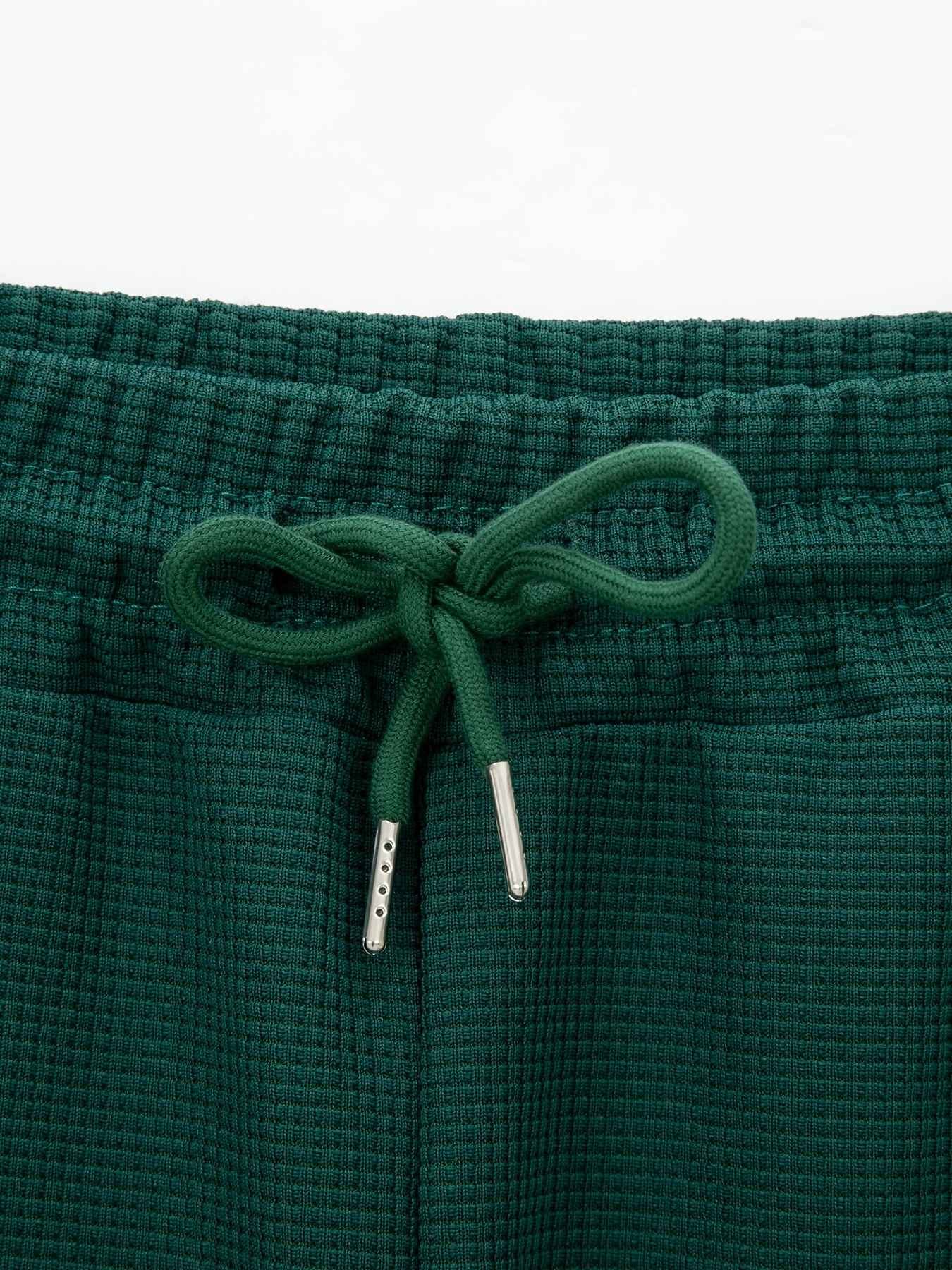Calça Masculina Casual de Waffle de Cintura Média Calça Leve e Elegante Adequada para Todas as Estações