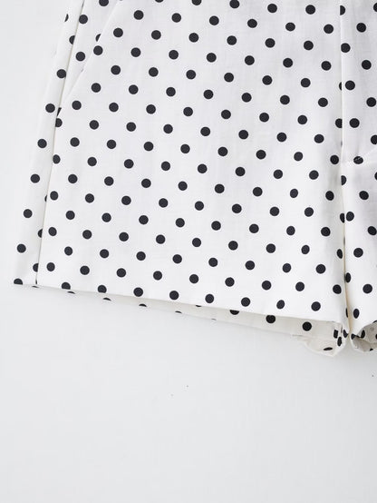 HH Woman Autumn Long Sleeves Turtleneck Zipper With Pockets Drawstring Casual Coats Women Fashion Polka Dot Printed Jacket