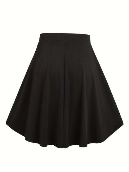 2025 European and American fashion summer new large size girls Gothic mini skirt high waist plaid A-line