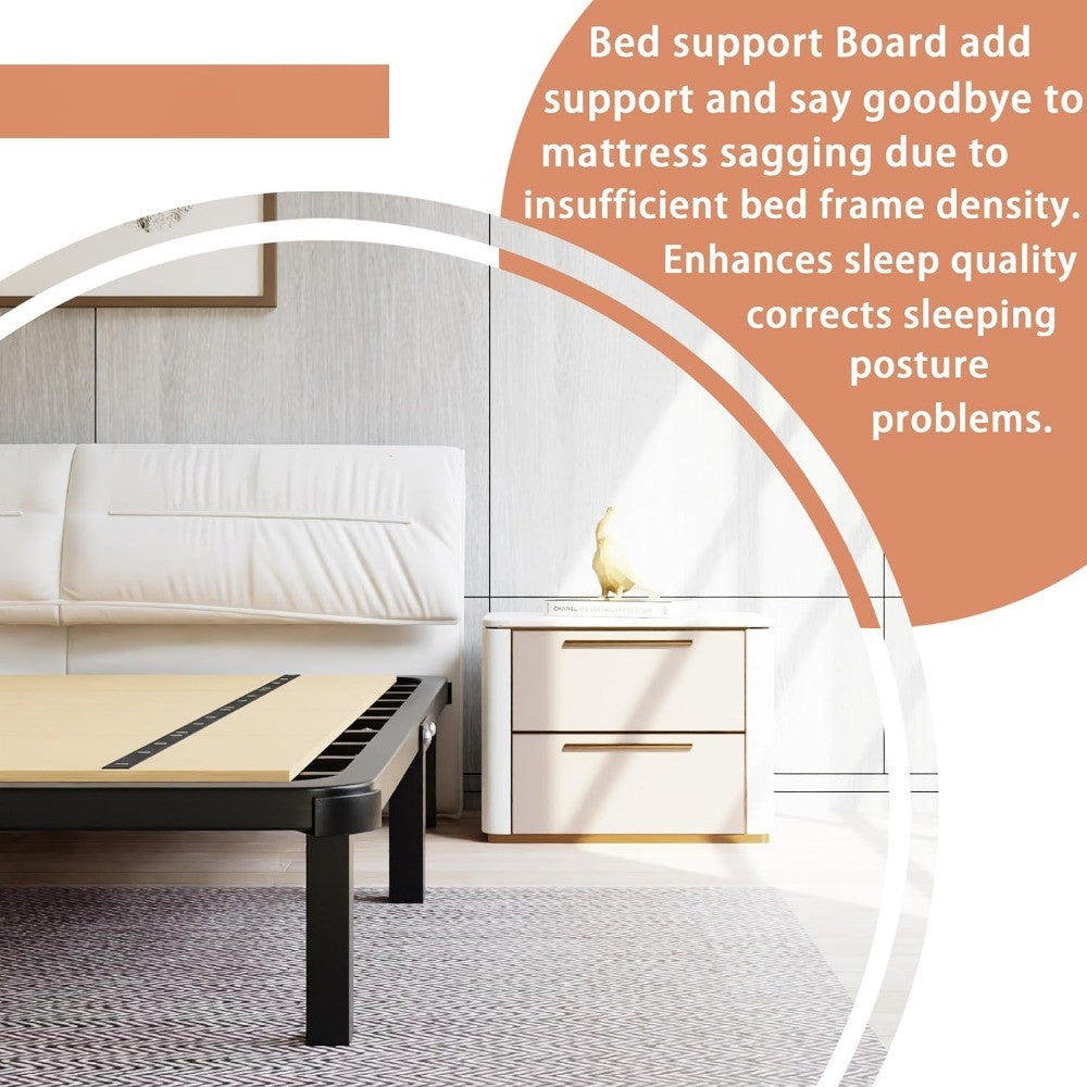 Folding Box Spring Twin Size Bed Support Slats with Bunkie Board for Enhanced Mattress Support
