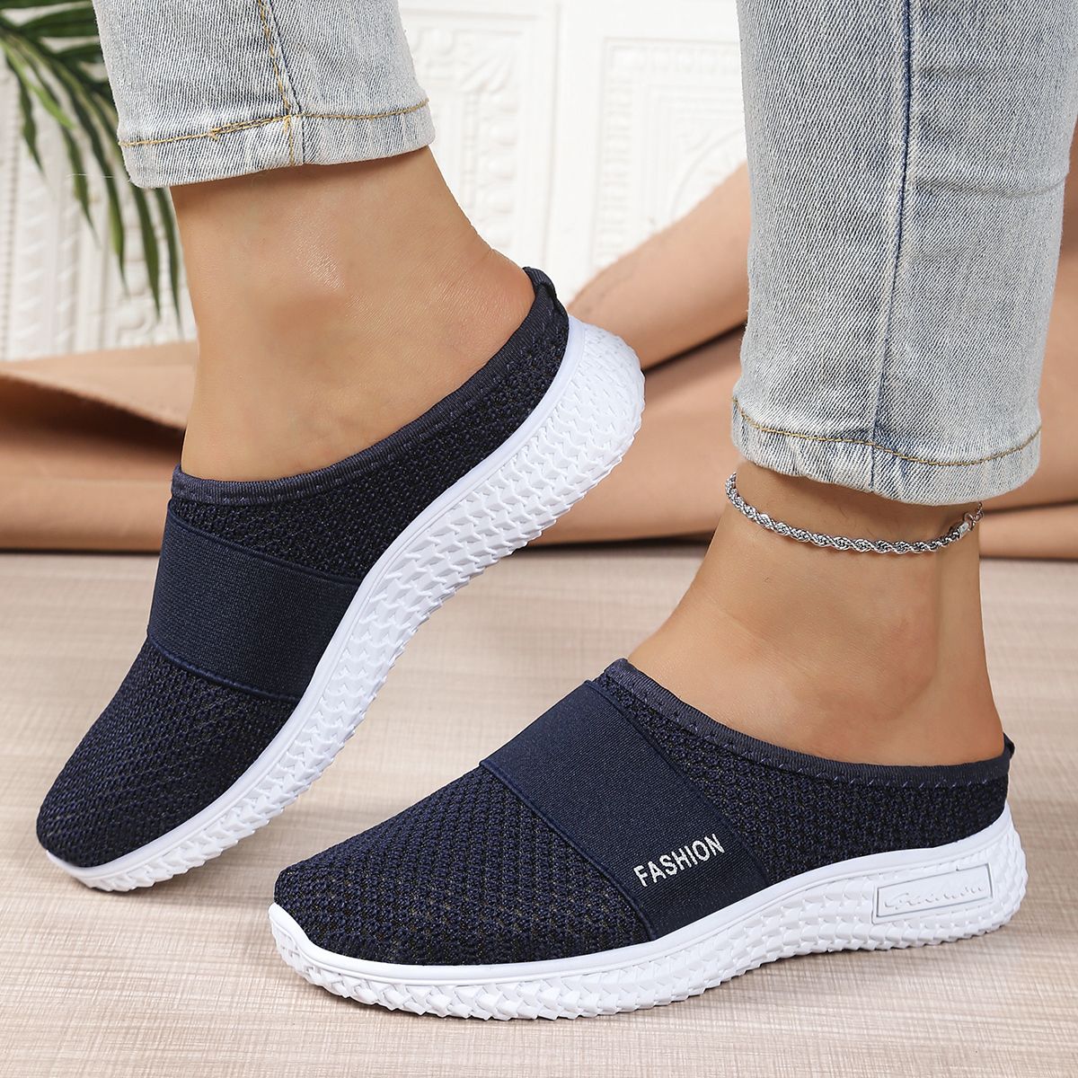 women's shoes Solid Color Mules,  women's summer shoes free shippiing shoes Slippers for women Comfortable and breathable