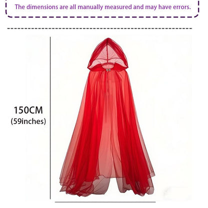 Halloween Ghost Cosplay Outfit Long Mesh Hooded Cloak Grim Reaper Witch Costume For Stage Performance Party Show