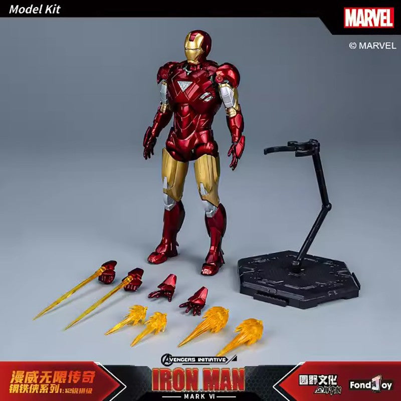 Fondjoy The Avengers Iron Man MK6 Joints Moveable Action Figures Toy 15cm ABS Material Model Toy Boy Birthday Gifts Hoilday Gift
