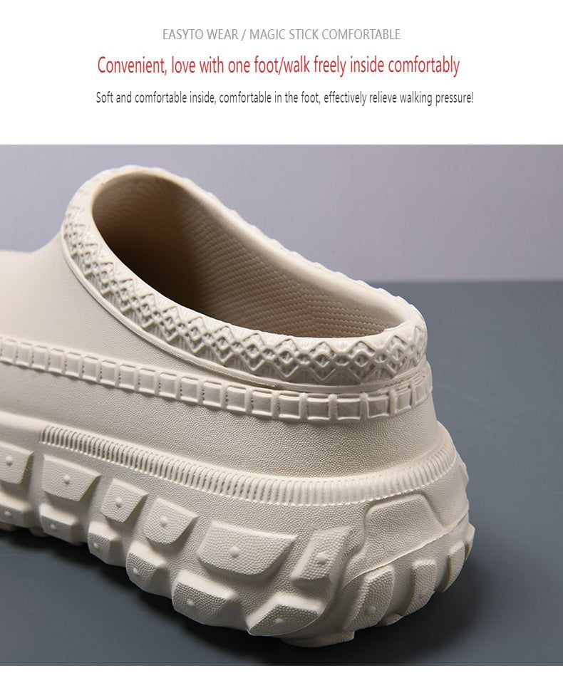 2025 New Men's Waterproof Non-slip Chef Shoes Lightweight Non-slip Wear-resistant Braid Toe Sandals Nurse Shoes