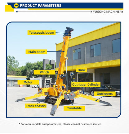 Portable Spider Crane for Stage Equipment Lifting, Event Setup & Exhibition Logistics with Silent Hydraulic Pump