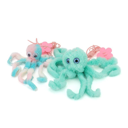 Brinquedo Pequeno de Polvo para Gatos, Brinquedo para Gatos com Ventosa, Lula Retrátil Pendurada na Porta, Suprimentos para Animais de Estimação, Interativo
