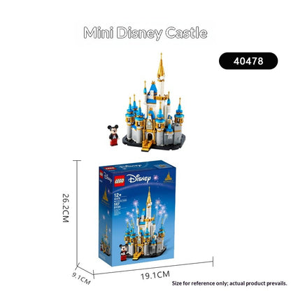 Brinquedo de bloco Lego 40478 mini castelo Disney enfeite de decoração de mesa de brinquedo presente para meninos e meninas