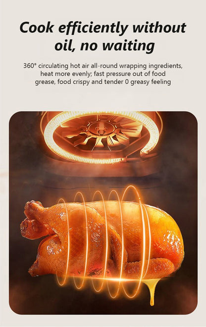 Home Smart Air Fryer Large Capacity Multifunctional Electric Fryer French Fry Machine Cooking Oven integrated Hot fryer Oven