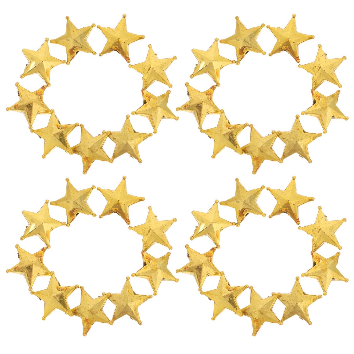 50Pcs Golden Star Christmas Tree Topper Mini Treetop Decor Elegant Holiday Party Decoration Festive Tree Adornment Xmas Star