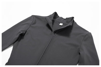 Women's Long Sleeved One-piece Sportswear Zipper Yoga Rompers Gym Jumpsuits Workout High-intensity Skin-tight Fitness Garment