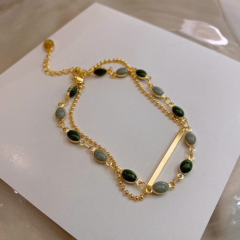 Pulseira de Tulipa de Opala Requintada com Zircônia para Mulheres Acessório Diário Personalizado da Moda Joias para Festas Presentes de Aniversário