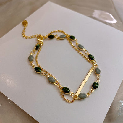 Pulseira de Tulipa de Opala Requintada com Zircônia para Mulheres Acessório Diário Personalizado da Moda Joias para Festas Presentes de Aniversário