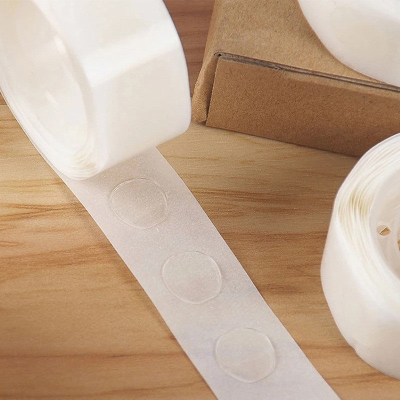 Balloon Mounting Tape Adhesive Dots Clear Sticky Stickers for Ceiling Wall Decoration Easy Peel Off for Reuse in Parties