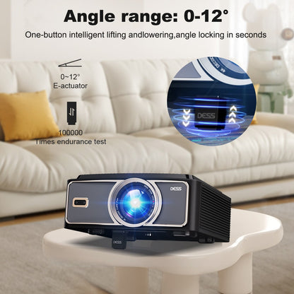 Projetor DESS 1080P Full HD Novo Projetor LED 4K Dual WiFi Android Smart TV Projetor para Home Theater e Conferência Google Assistant