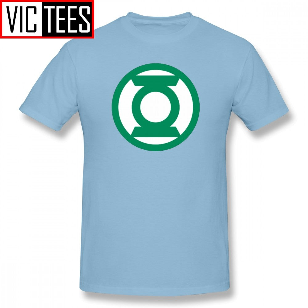 Mens Green Lantern T Shirts Green Lantern Logo T-Shirt Graphic Tee Shirt Mens Fun Basic Cotton Plus size Tshirt