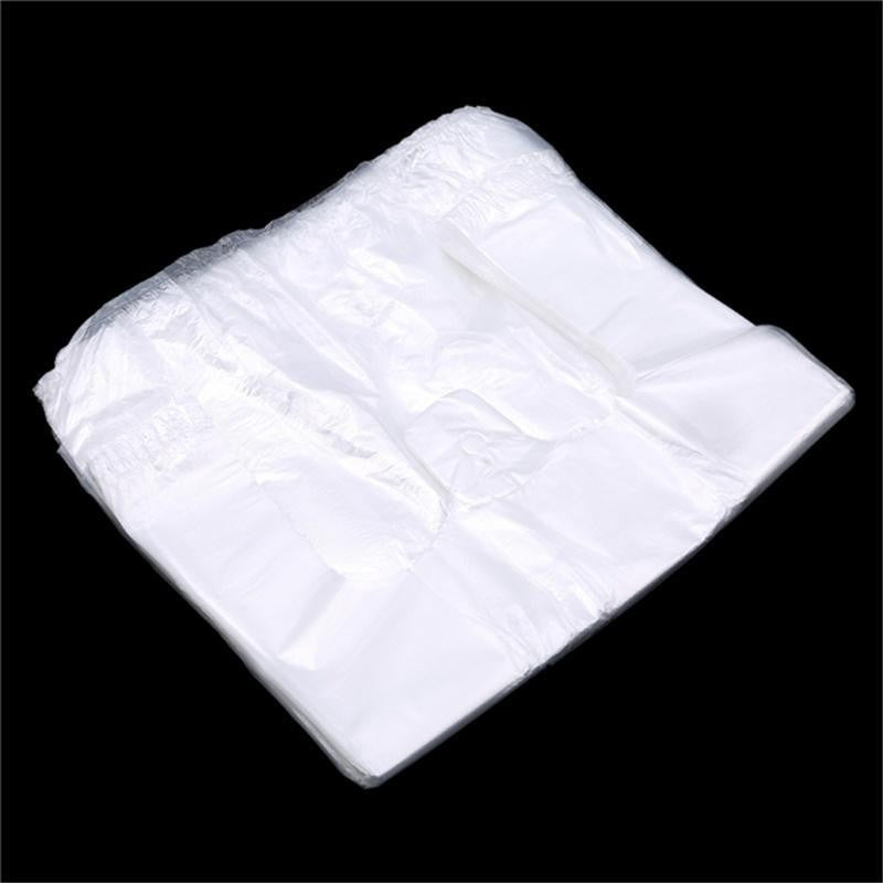 100pcs Transparent Bags Shopping Bag Plastic Supermarket Bags
