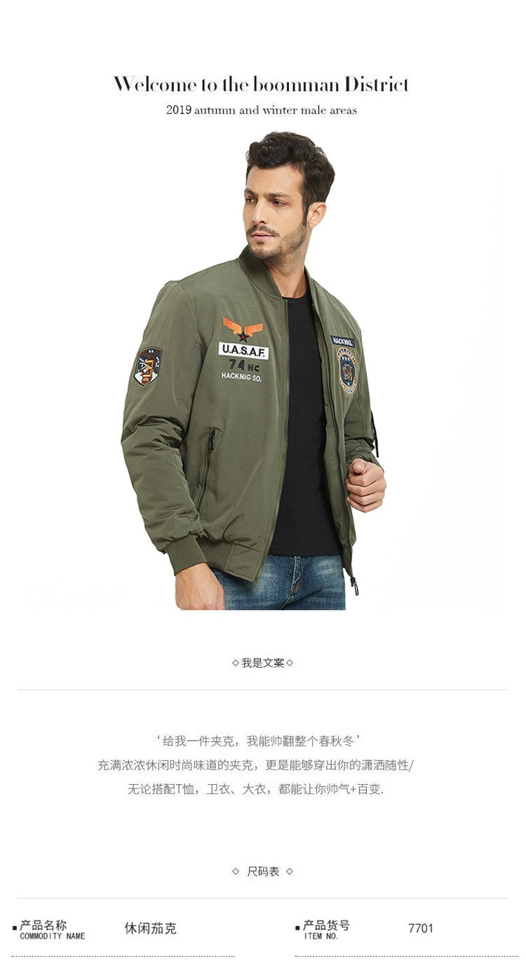 Men Bomber Jackets 2027 XK  Coats Slim Fit Jackets Casual Coats Good Quality Male Cotton Stand Collar Outerwear Coats 4XL