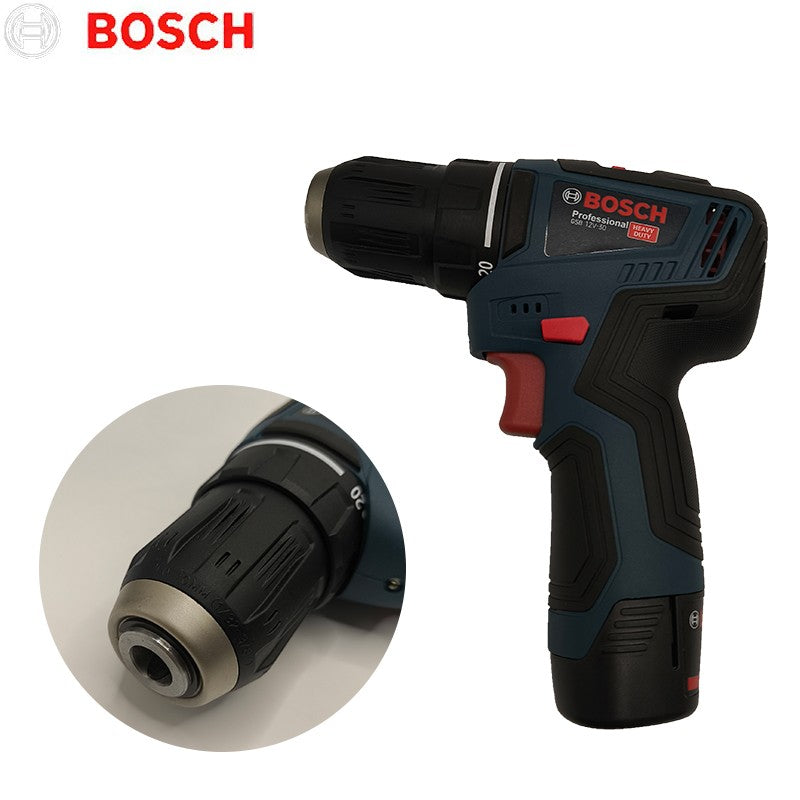 Furadeira elétrica profissional Bosch-GSB-12-V30, parafusadeira sem fio, multifuncional, para uso doméstico, chave de fenda, faça você mesmo