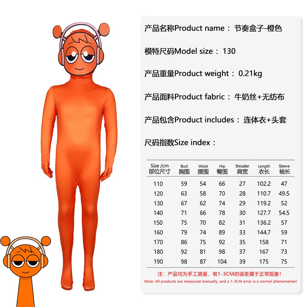 In-Stock Sprunki Incredibox Cosplay Costume - Halloween Stage Performance Bodysuit