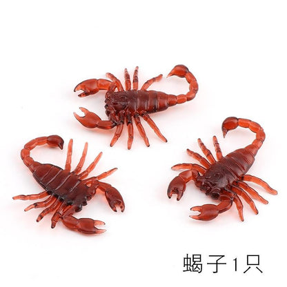12/24pcs Halloween Simulation Bug Cockroach Spider Centipede Scorpion Plastics Prank Bug Funny 2025 Halloween DIY Decoration