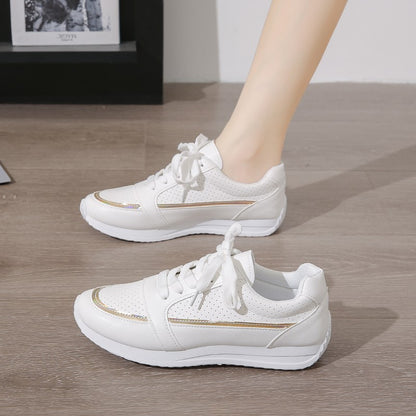 2025 Women's Mesh Sneakers Patchwork Lace Up Flat Shoes for Women Lightweight Female Shoes Classic Versatile Zapatillas De Mujer