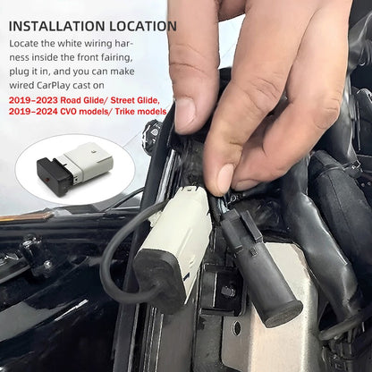 Adaptador sem fio Road Faith para Carplay de motocicleta Harley 2023-up 121CVO 2019-2022 117CVO Touring Street/Road Glide para iPhone