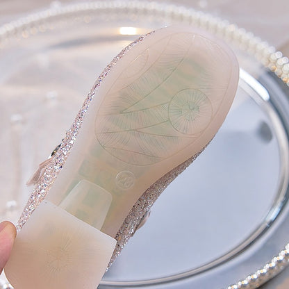 Fashion Elegant Soft Sole Anti-slippery Versatile Dress Leather Shoe for Party Autumn New Children Princess Shoes for Girls