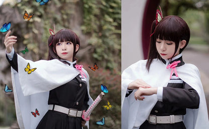 Demon Slayer Kimetsu No Yaiba Tsuyuri Kanao Wig Anime Cosplay Dark Brown Wig Men Women Heat Resistant Synthetic Hair Wigs