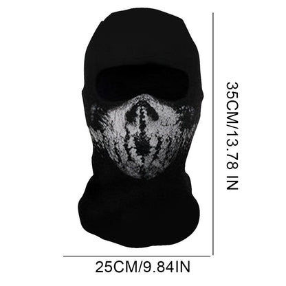 Halloween Ghost Full Face Mask Skull Scary Ghost Skeleton Motorcycle Cycling Headmask for Halloween Cosplay Balaclava Halloween