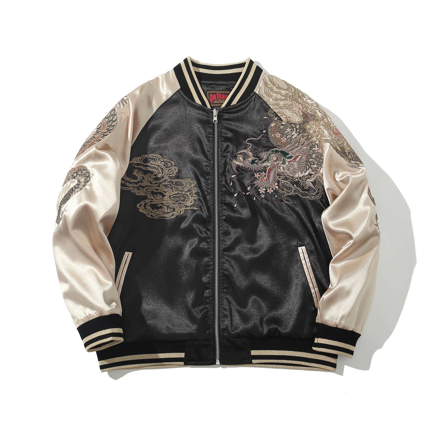 High Quality Autumn Dragon Embroidered Jacket Japanese Style Men's Baseball Uniform Streetwear Harajuku Casual Couple Clothing