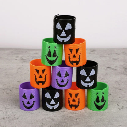 12/36pcs Halloween Coil Springs Toys Kids Halloween Party Favors Trick or Treat Gifts Boy Girl Birthday Goodie Bag Bucket Filler
