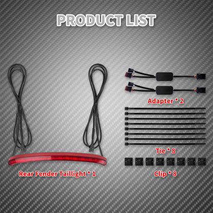 Lâmpadas Traseiras de Moto LED Lanterna Traseira de Para-lama Luz de Freio Indicador de Seta Para Harley Softail Fatboy FLFB FLFBS 18-25 Modelo EUA
