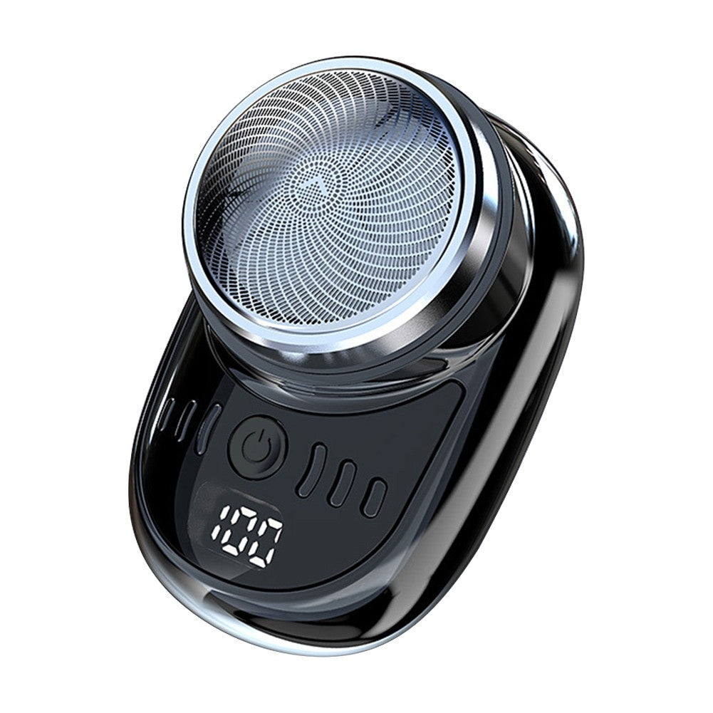 Men Vehicle Mounted Shaver USB Charging Face Beard Trimmer with Digital Display Shaving Face Beard Razor Washable Car Home Razor