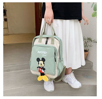 Disney Mickey Mouse Backpack for Kids Cute Cartoon Fashionable Backpack for Students Travel Bag Birthday Gift for Children