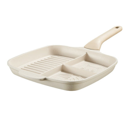 COOKER KinG Egg Frying Pan Three-in-one Non-stick Pancake Pans Breakfast Steak Flat-Bottomed Pan for Gas Stove Induction Cooker