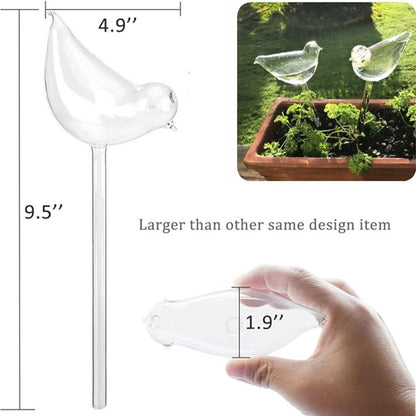 Imitation Glass Plastic Bird Plant Waterer Bird Shape Design Hand Blown Plant Watering Bulbs Garden Water Seepage Drip Device