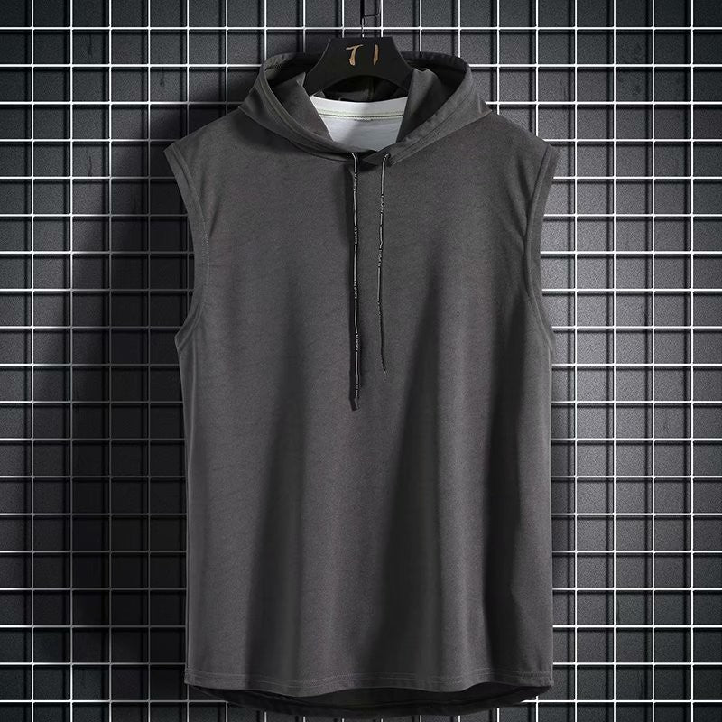2023 New Fashion Zipper Cardigan Sweater Mens Sleeveless Hooded Vest Jacket Plus Size S-4XL Streetwear Vest Hoodies