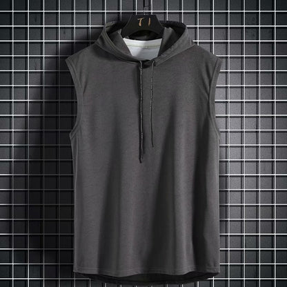 2023 New Fashion Zipper Cardigan Sweater Mens Sleeveless Hooded Vest Jacket Plus Size S-4XL Streetwear Vest Hoodies