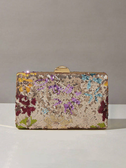 Women's Bag Trend 2025 New Chinese Style Embroidery Glitter Sequins Evening Bag Luxury Designer Clutch Bag Wedding Banquet Dress
