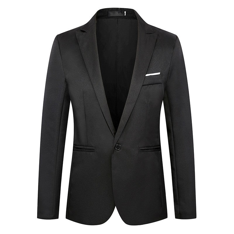 Summer Men's Casual Suit Fashion Business Office Trendy Non-ironing Anti-wrinkle Suit Jacket Solid Color Slim Fit Men's Suit