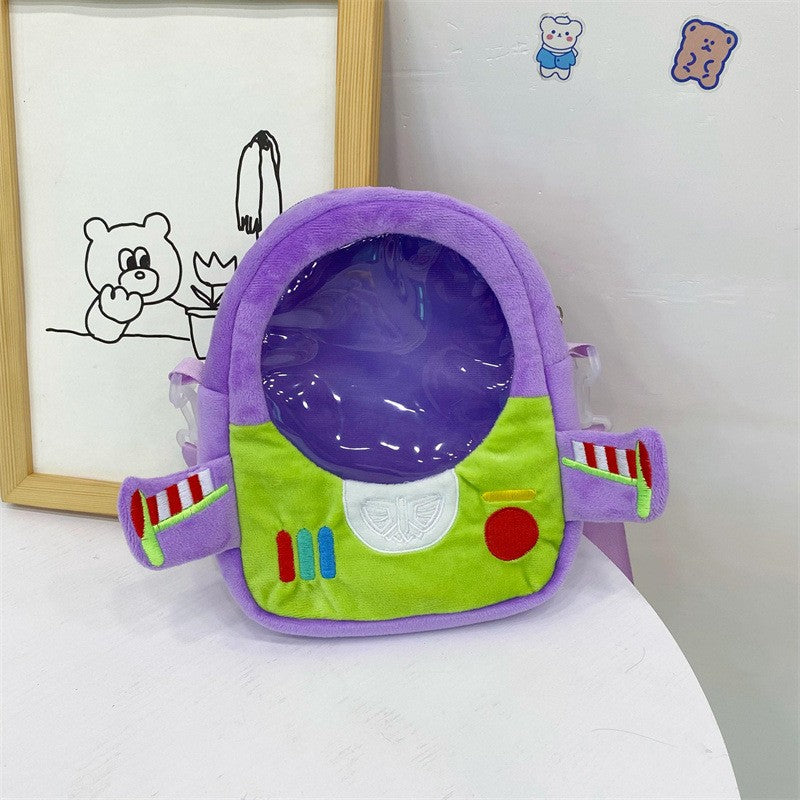 Disney Pixar Toy Story Buzz Lightyear Bolsa Feminina de Ombro Desenho Animado Bolsa Transversal Feminina Pequena Bolsa para Celular Presente de Natal