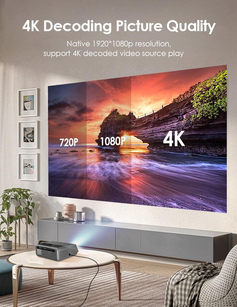 4K Beam Projectors for Movie Auto Focus Correction Smart Android Wifi 1080P Full HD Home Theater Projector Global Version